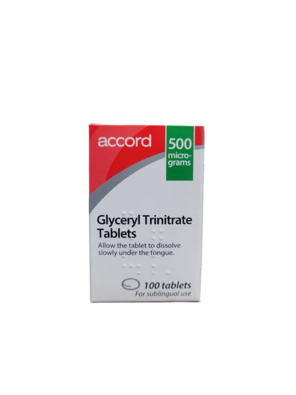 Glyceryl trinitrate (GTN)- 500mcg Tablet