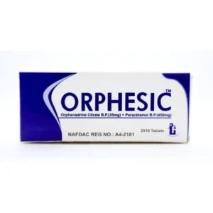 Orphesic Tablet X 100 (Orphenadrine 35mg + Paracetamol 450mg)