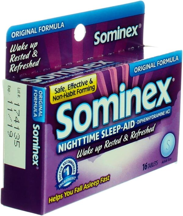 SOMINEX NIGHTTIME SLEEP-AID 25MG TABLETS