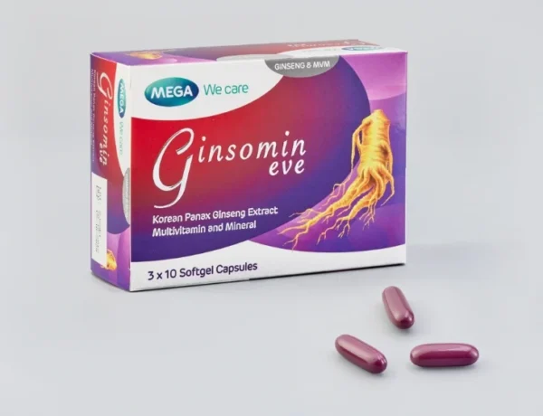 GINSOMIN EVE CAPSULES - (GINSENG EXTRACT, MINERALS AND VITAMINS)