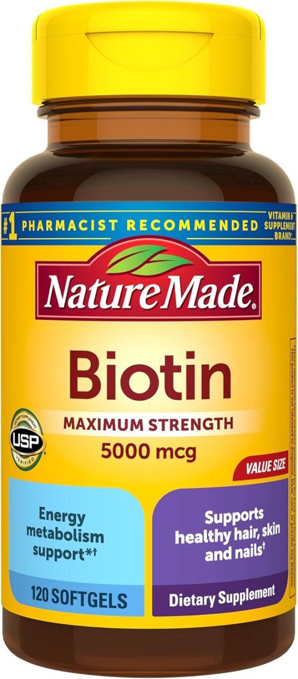 NATURE MADE BIOTIN MAX STRENGTH 5000MCG