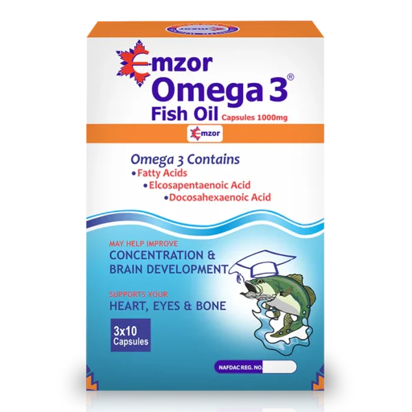 Emzor Omega-3 Fish Oil 1000mg