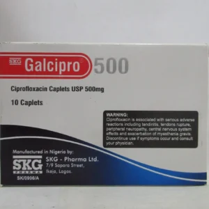 Galcipro (Ciprofloxacin) 500mg Tablets x10