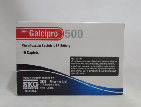 Galcipro (Ciprofloxacin) 500mg Tablets x10