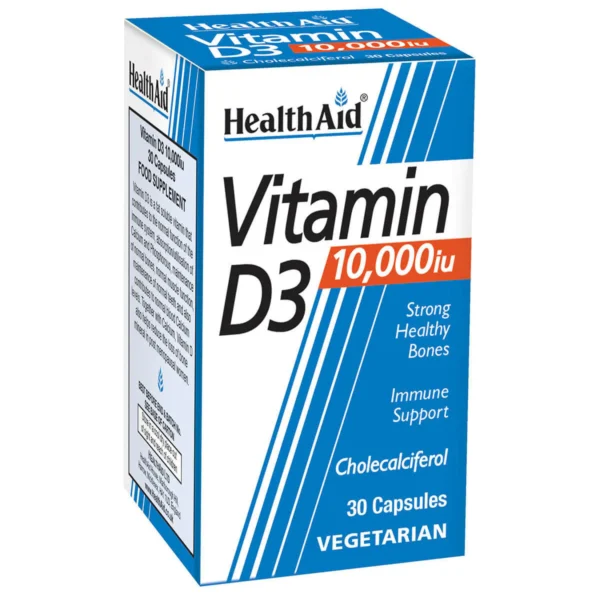 HealthAid Vitamin D3 10,000IU Capsules x30