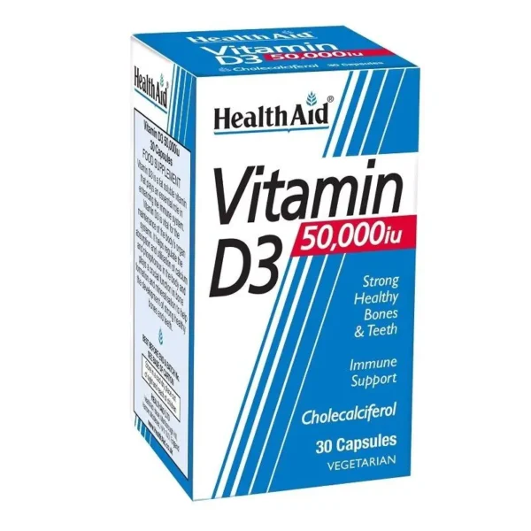 HealthAid Vitamin D3 50,000IU Capsules x30