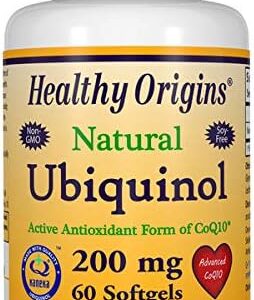 Healthy Origins Ubiquinol 200mg Softgels