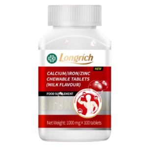 Longrich Milky Calcium Iron-Zinc Chewable Tablets 100g