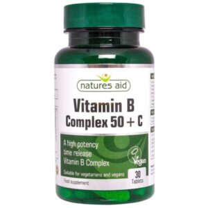 NATURES AID VITAMIN B COMPLEX 50 + C x90 TABS