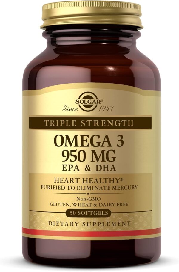 SOLGAR OMEGA- 3 TRIPLE STRENGTH 950MG