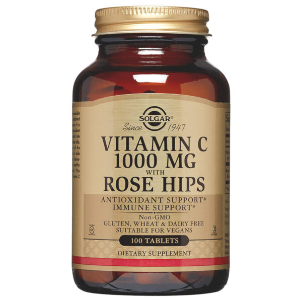 SOLGAR VITAMIN C 1000MG + ROSE HIPS