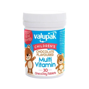 Valupak Children Chocolate Flavoured Multivitamin One a day x30