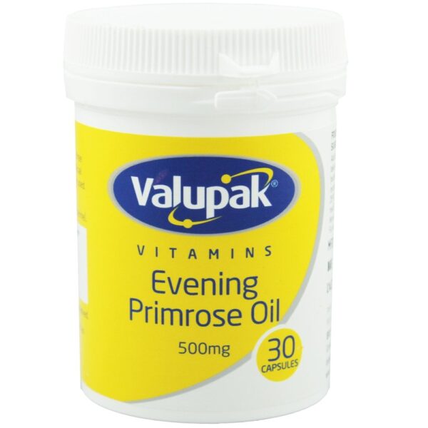 Valupak Evening Primrose Oil 500mg Capsules x30