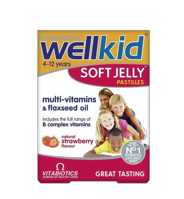 Wellkid Soft Jelly Pastilles (Strawberry Flavour) x30