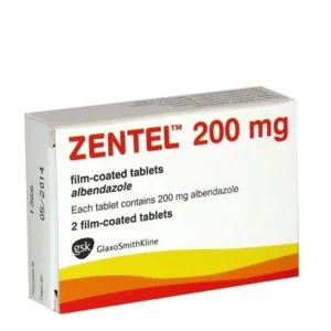 Zentel (Albendazole) 200mg Tablets x2