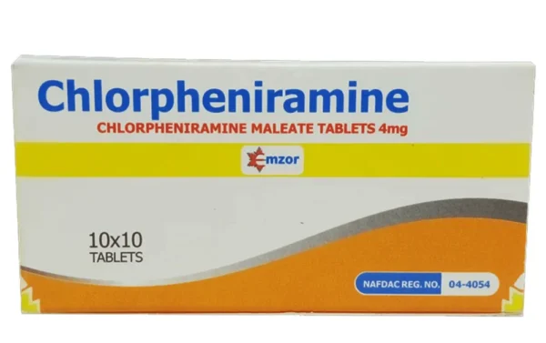 Chlorpheniramine (Emzor) 4mg Tablet Blister x100