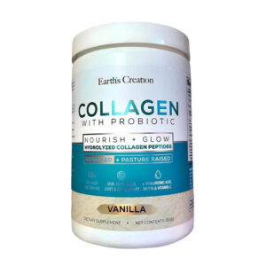 Earth's Creation Hydrolyzed Collagen Peptides With Probiotics (Vanilla Flavor)