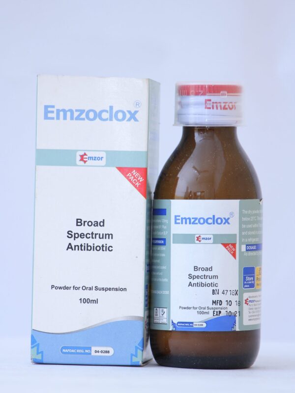 Emzoclox (Ampicillin + Cloxacllin) Suspension