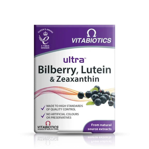 Vitabiotics Ultra Bilberry, Lutein & Zeaxanthin Tablets x30