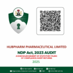 HUBPHARM PHARMACEUTICAL LIMITED - AUDIT COMPLAINCE TRUSTMARK