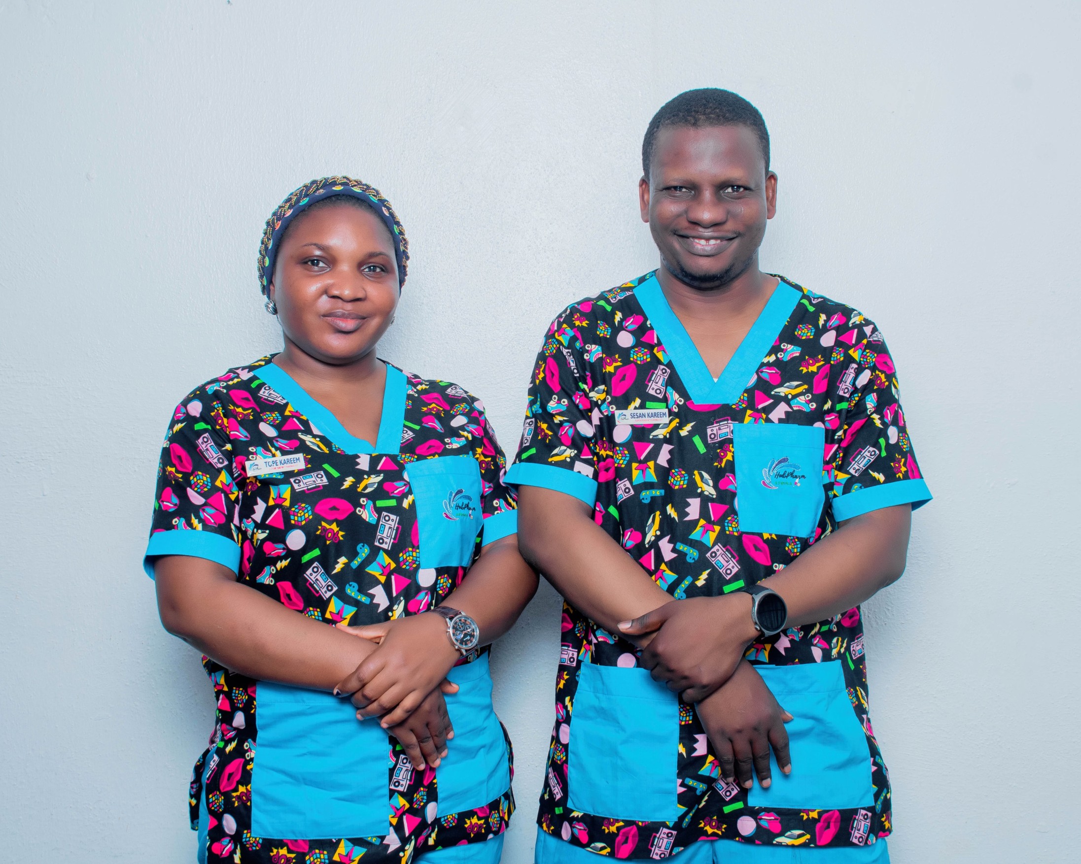 Pharm. Sesan Kareem and Pharm. Tope Kareem, co-founders of HubPharm Africa